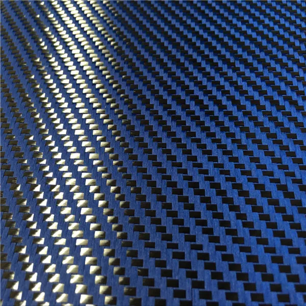 colored carbon aramid hybrid fabric different weave