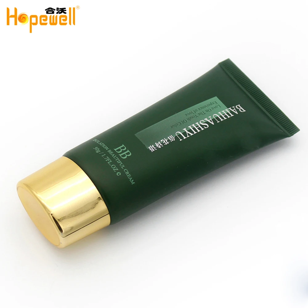Hot sale cosmetic products oval shape soft plastic BB cream tube