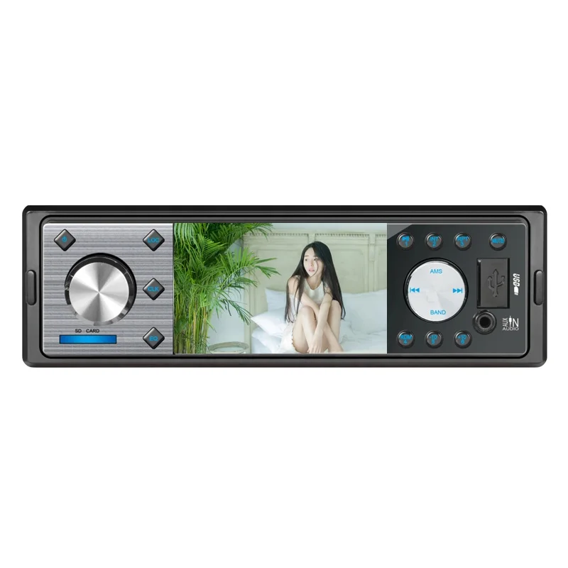 Support FM BT AUX wireless remote control black MP5 car player