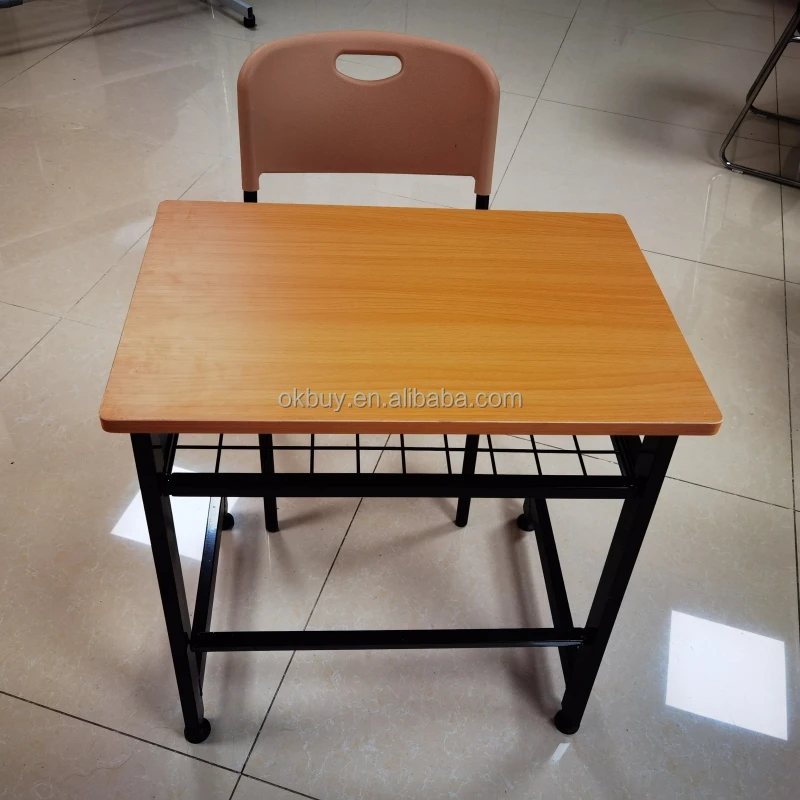 wholesale School Furniture Classroom Single Student Desk and Chair Wooden table Modern primary School Sets