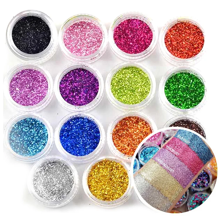 2022 new years glitter holographic glitter bulk blinding loose highlighting powder glitter
