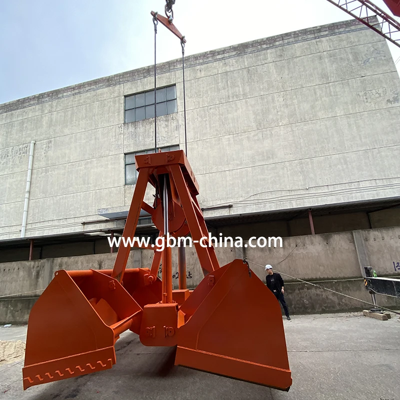 Remote control hydraulic bulk cargo grab bucket 6-12m3