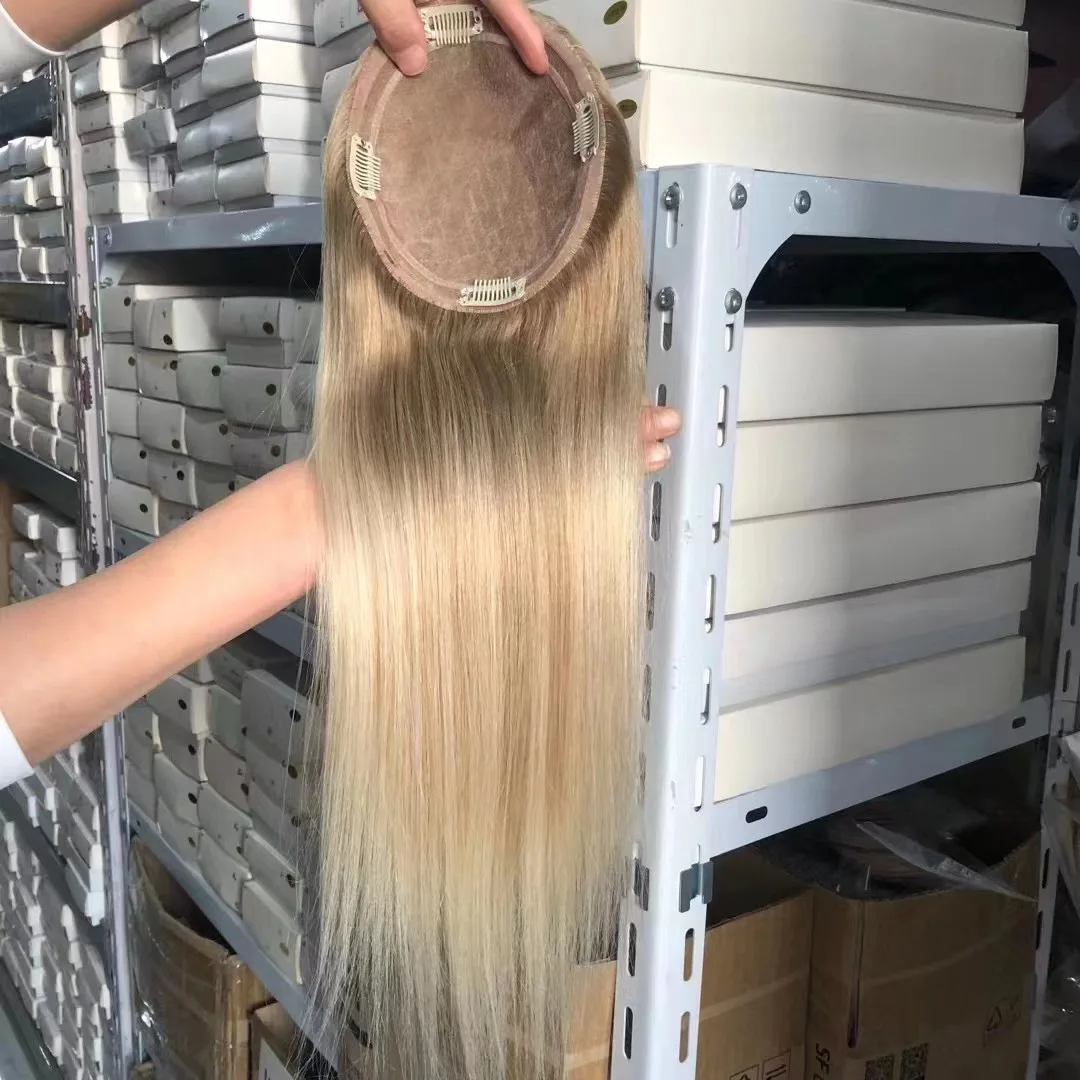 Factory Price 6 Inch Mens Toupee With Gray Hair, High Quality Topper, Natural Color Toupee