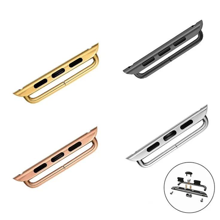 316 Stainless Steel Connector for iWatch Series 1 2 3 4 5 6 SE Screw Spring Bar   Adapter Lug  Replacement for Apple Watch Band