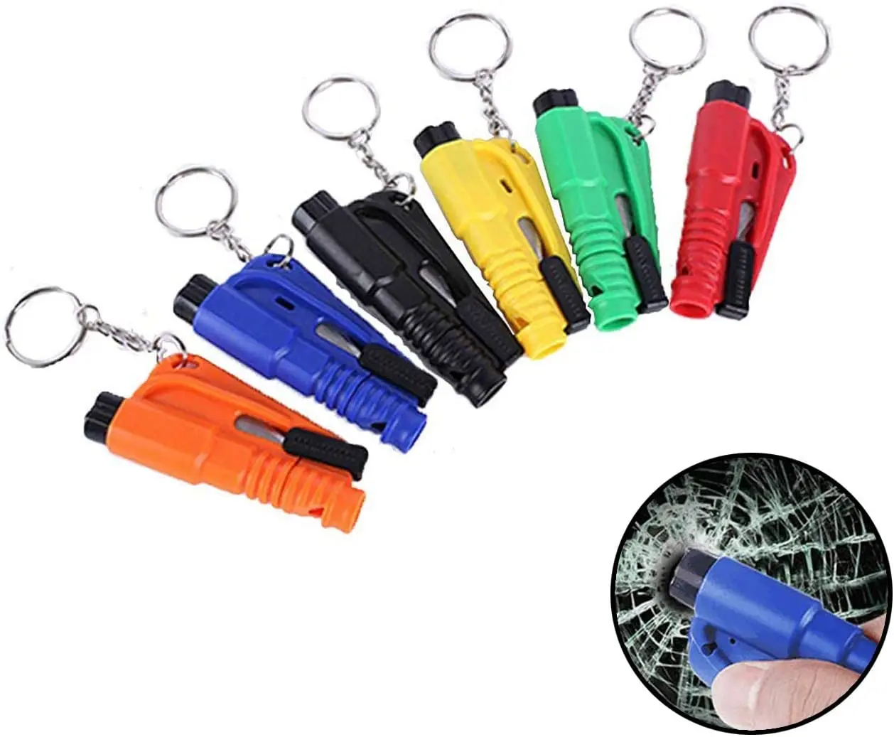 Keychain Emergency Car Tool Window Glass Breaker and Seatbelt Cutter