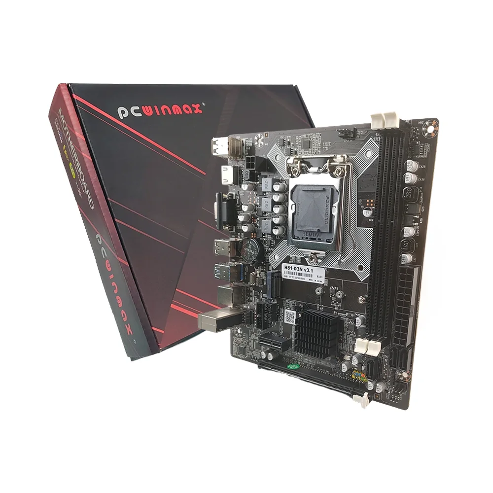 PCWINMAX H81 LGA1150 для 4-го поколения Core i3 i5 i7 двухканальный DDR3 Micro ATX Оригинал поддержка OEM ODM материнская плата