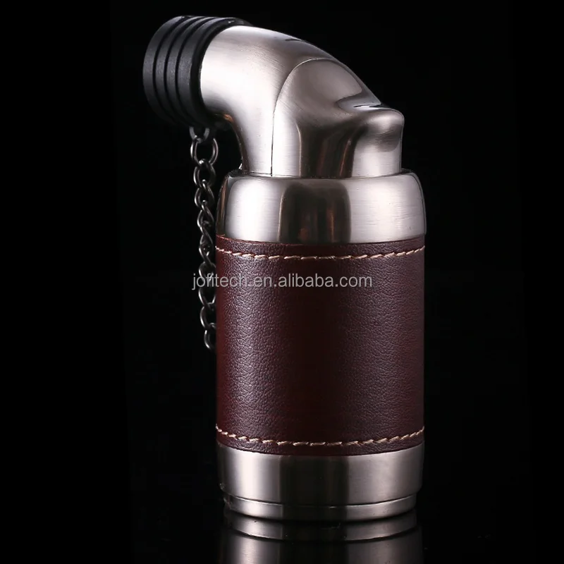 4 Jets Torch Jet Flame Lighter Refillable Butane Gas Windproof for Cigars Pipes Candles Champing-for Business Gifts