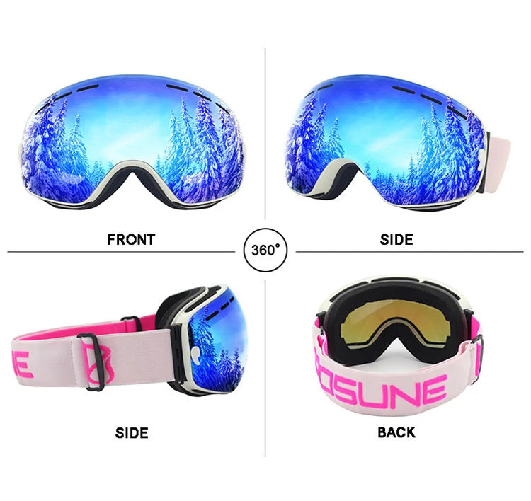 Factory Ready to Ship Cheap Price Blue Ski Goggles Glasses Polarized Googles Snow