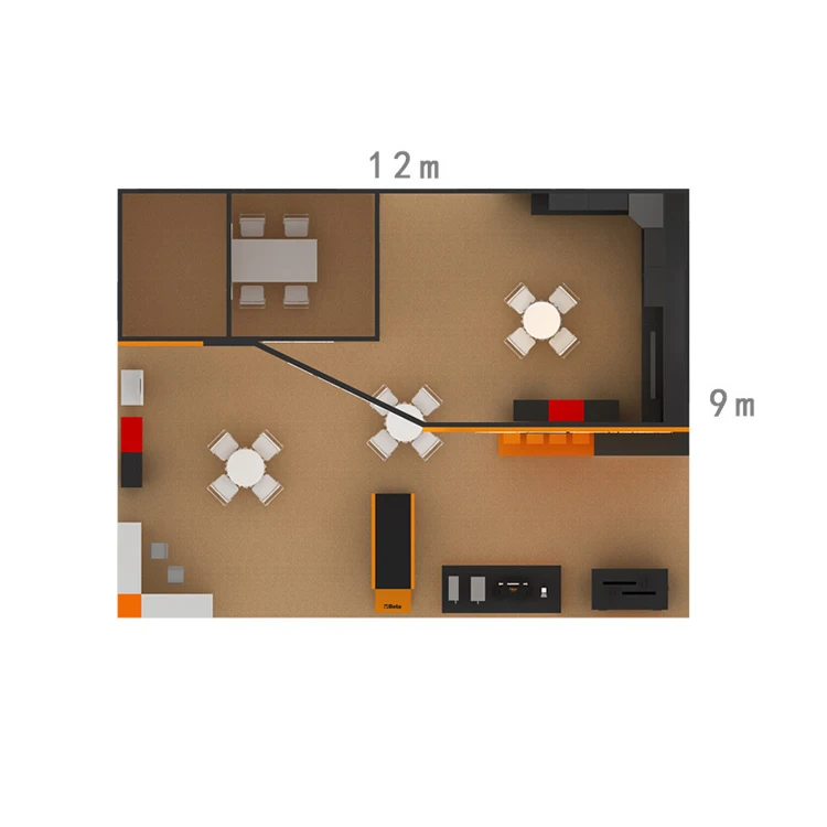 Izexpo 10x20 Booth Promotion Trade Show Exhibition Booth Custom Display Stand OEM Backdrop Expo Wooden Exhibition Booth