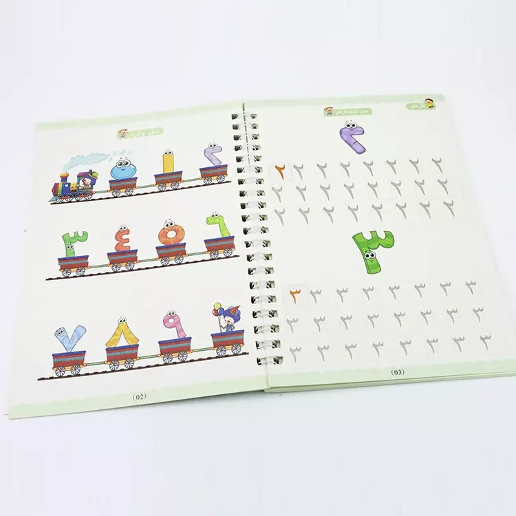 Arabic Magic Practice Copybook for Kids Reusable Handwriting English Calligraphy Magic Copybook