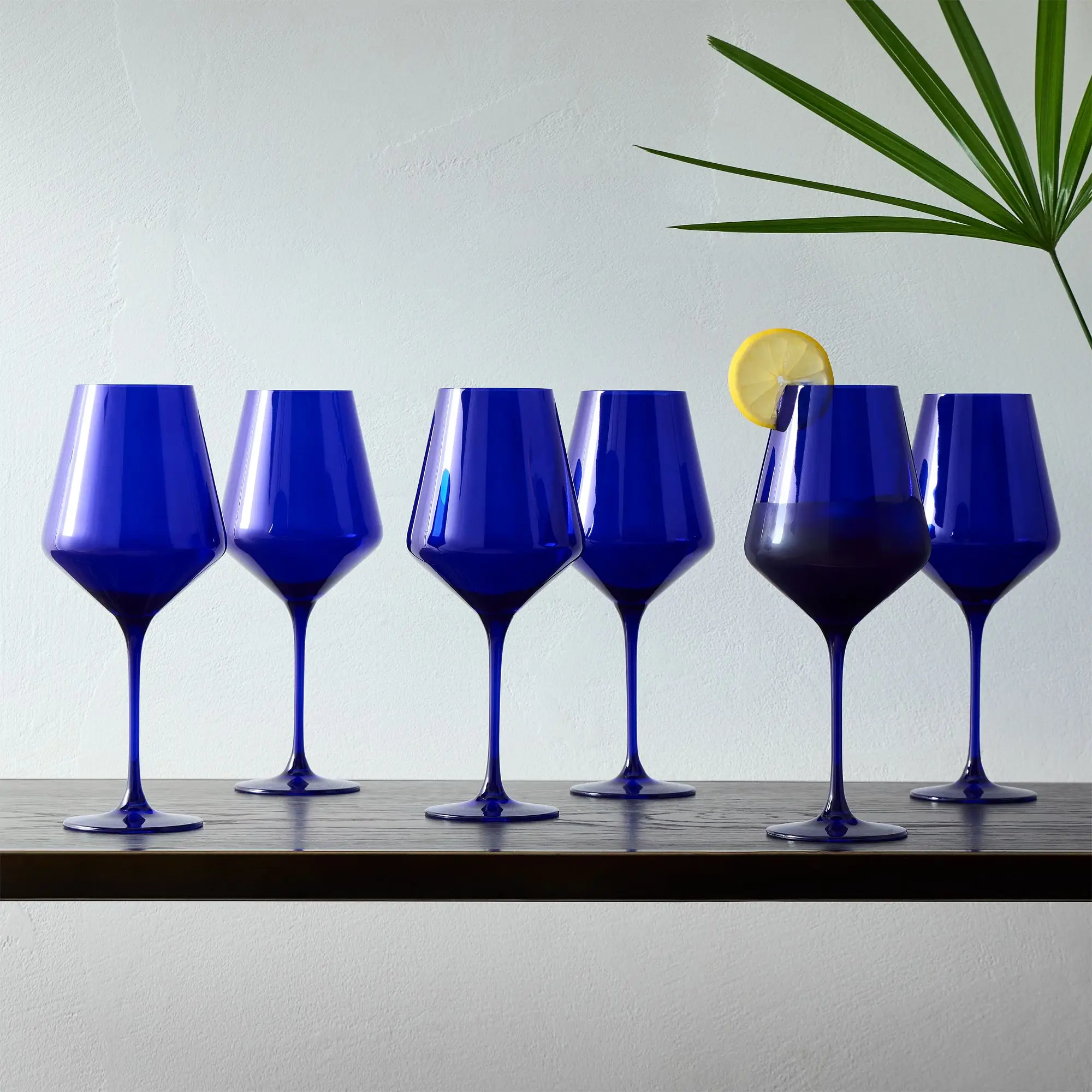 Top Seller 2023 Colored Wine Glass Set of 6 Estelle Colored Glass Stemmed Wine Glass Set of 6 Multi-colored Wine Glasses