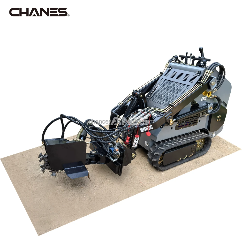 China real hydraulic joysticks control gas power mini skid steer loader EPA gasoline engine petrol engine 33 inch wide weights