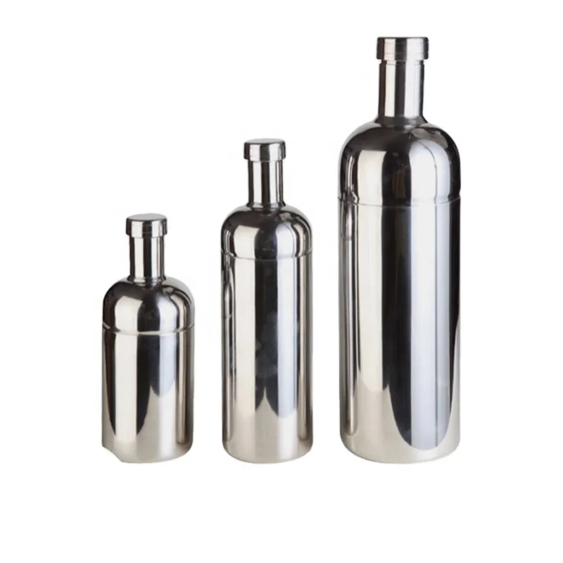 
Stainless Steel Wine Bottle Shaped Martini Cocktail Set 