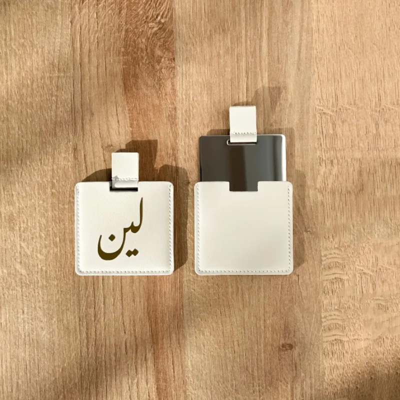 PU Leather Mirror Case Pocket Make up Mirror Pouch Personalized Cosmetic Case with Mirror Gift for Girl Friend