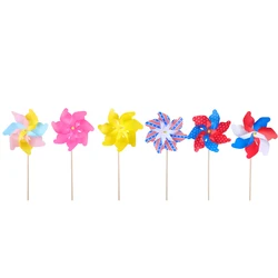 Eco Friendly Durable Beautiful Plastic Windmill Plastic Pinwheels Kids