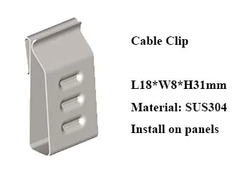 China factory Art Sign stainless steel 304 solar mount cable clip