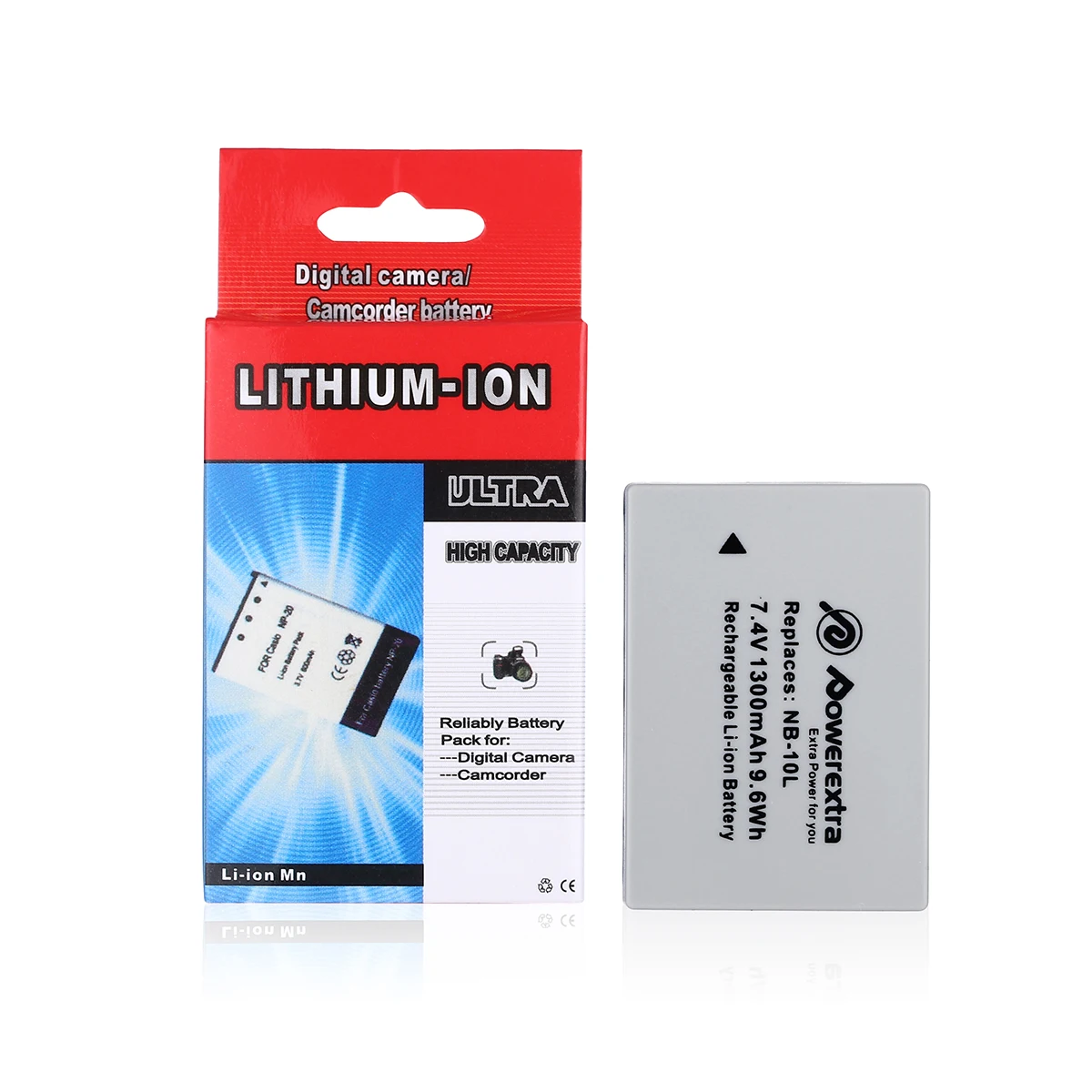 Full Decoded NB-10L Rechargeable 7.4V 1300mAh Li-ion Camera Battery For Canon