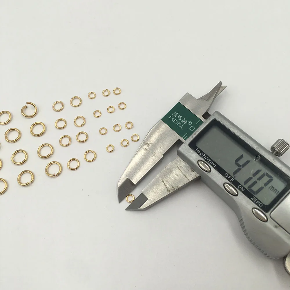 20 Pcs/lot Brass With Real Gold Plating Jewelry Findings Jump Open Ring 4 Mm/6 Mm/8 Mm WHOLESALE BULK DIY Accessories
