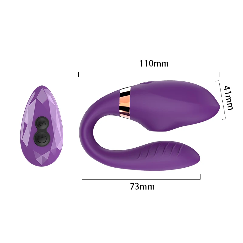 Remote Control U Shape Vibrator Couple G Spot Massage Vibe Waterproof adult Vibrator Sex Toys for Woman