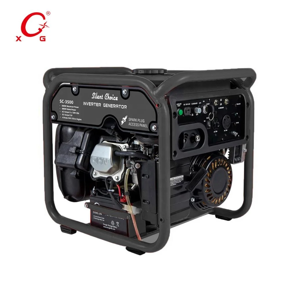 Petrol Silent 4.3kVA Construction Generator Electric Start Inverter Generator 3500W Digital Open Frame Portable Dual Frequency