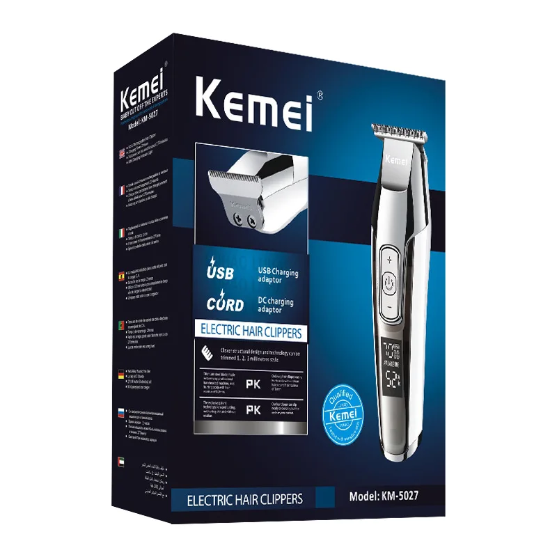 Kemei машинка для стрижки волос KM-5027 масляная головка ножницы нож резьбы