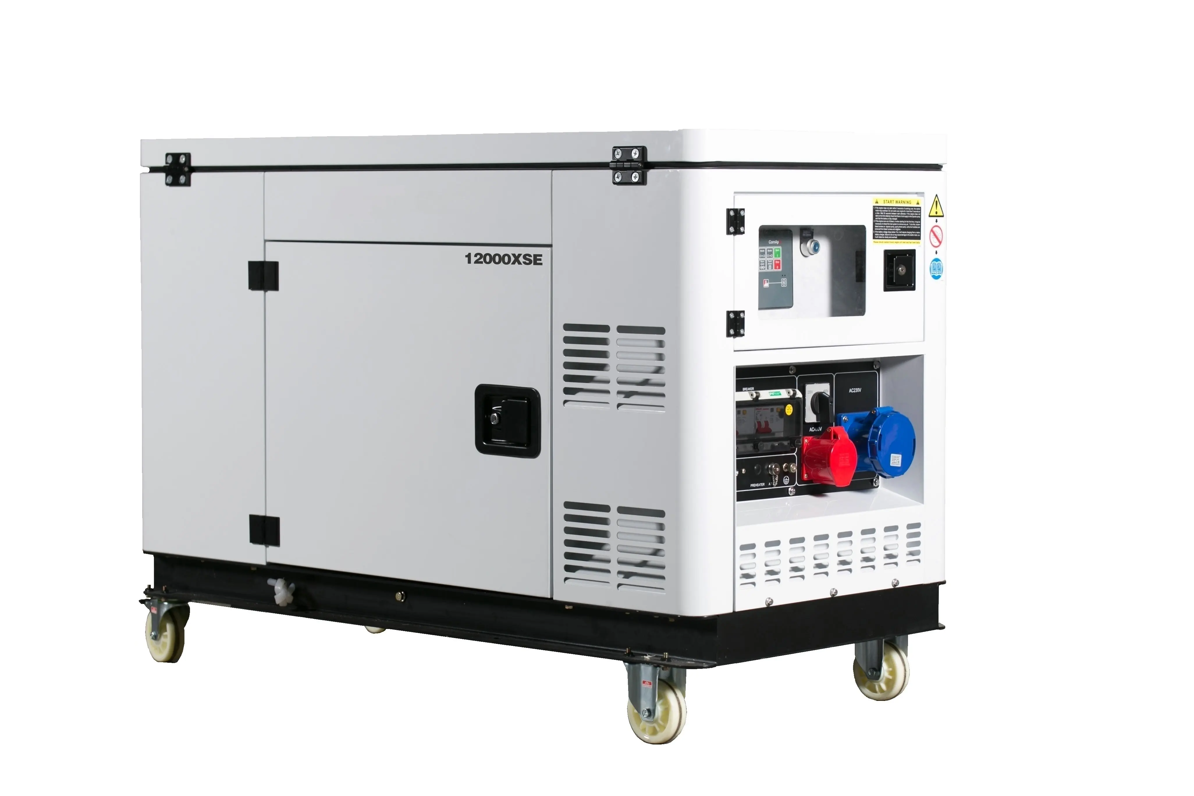 CE air cooled 6kw three phase 50hz 3000rpm 60hz 3600rpm silent portable gas generator home use