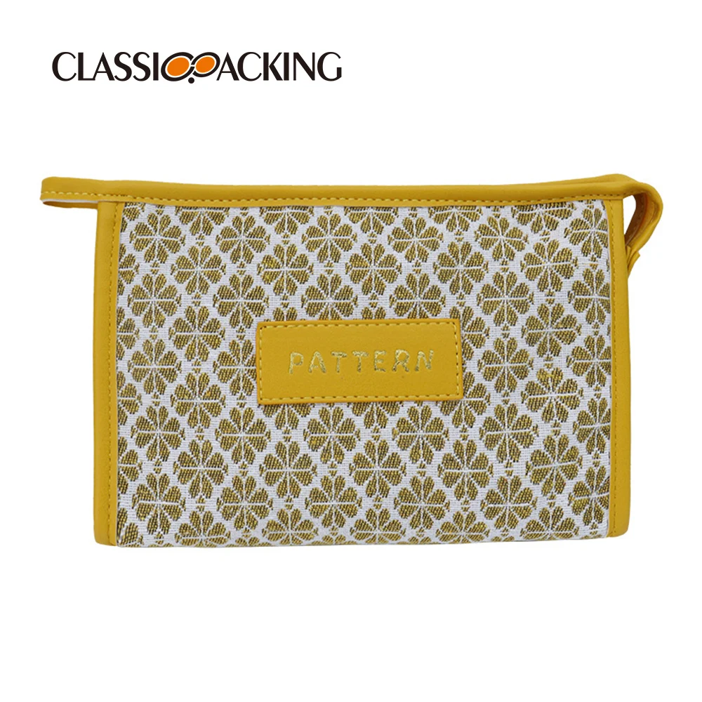 Promotional Gift Cosmetic Bag with Zipper Wholesale Natural Cotton Fabric Make Up Pouch