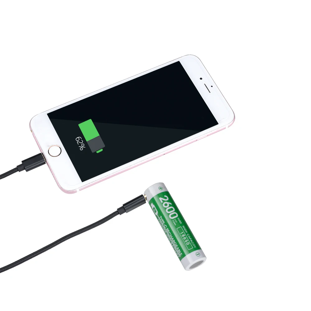 2021 умный аккумулятор 18650 с батареями, стабильный выход USB/type c зарядка