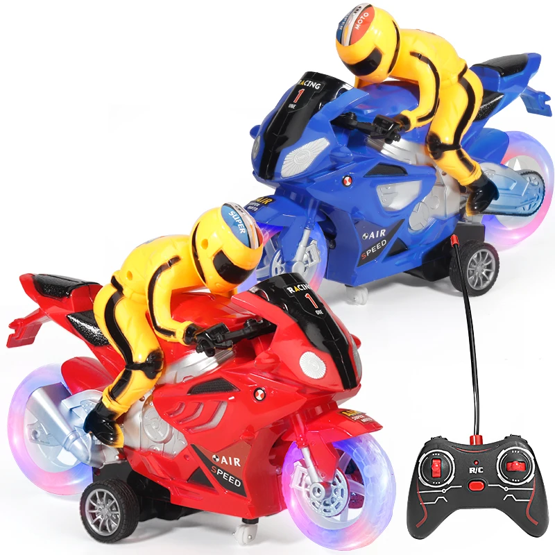 2024 Motorcycle Toy RC Motorcycles 360 Rotating Remote Control Stunt Motorcycle Toy for Children