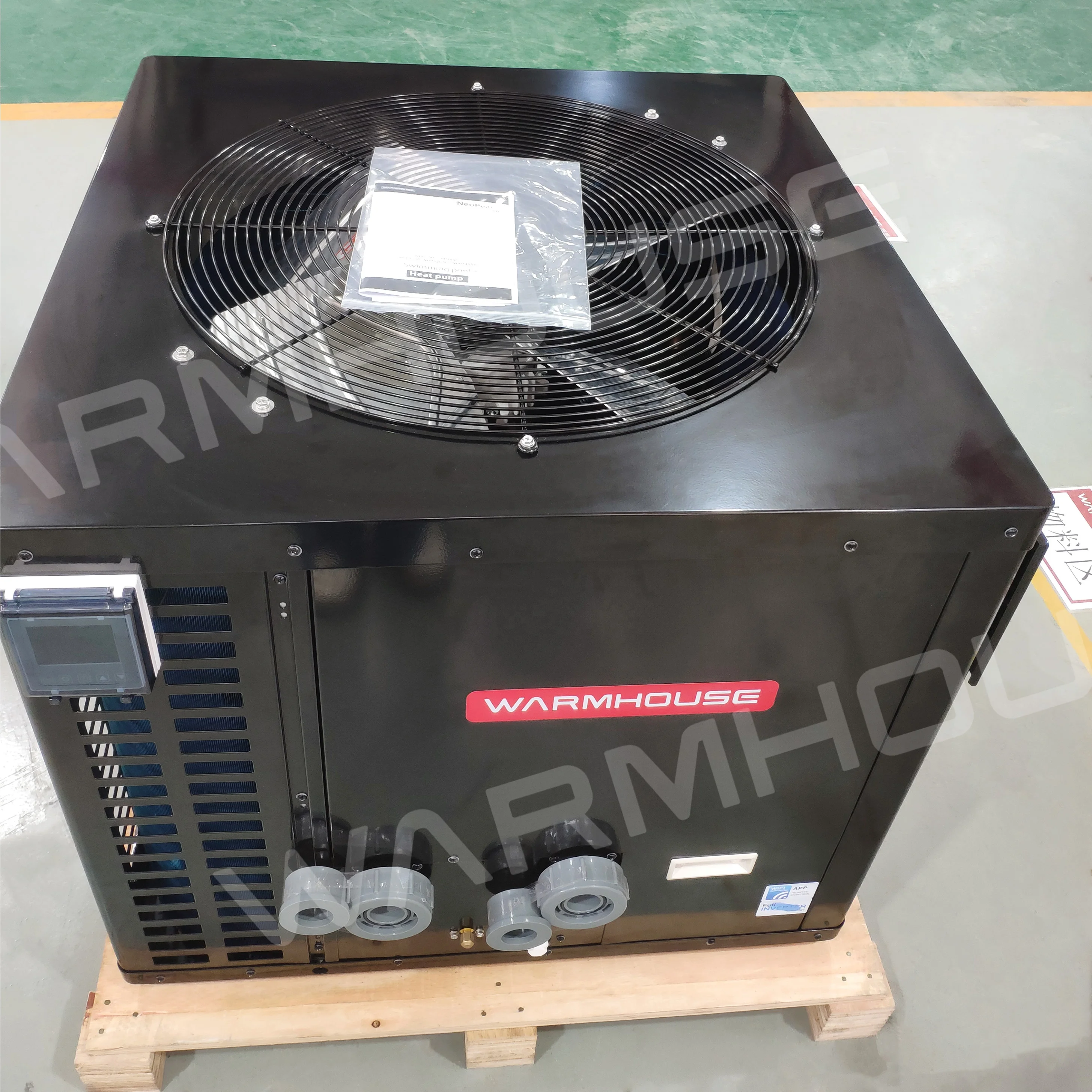 Warmhouse Europe popular Rohs High Cop Air Source DC Inverter R32 pool heater 42kw swimming pool spa heat pump with wifi control