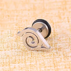 Hot Fashion anime cartoon Geometric stud earrings Simple light luxury Both men and women Metal earrings