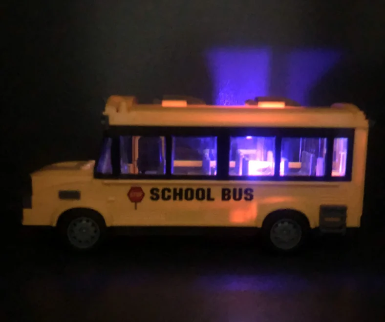 Four-channel rc school bus toy car model with light kids remote control ambulance toy