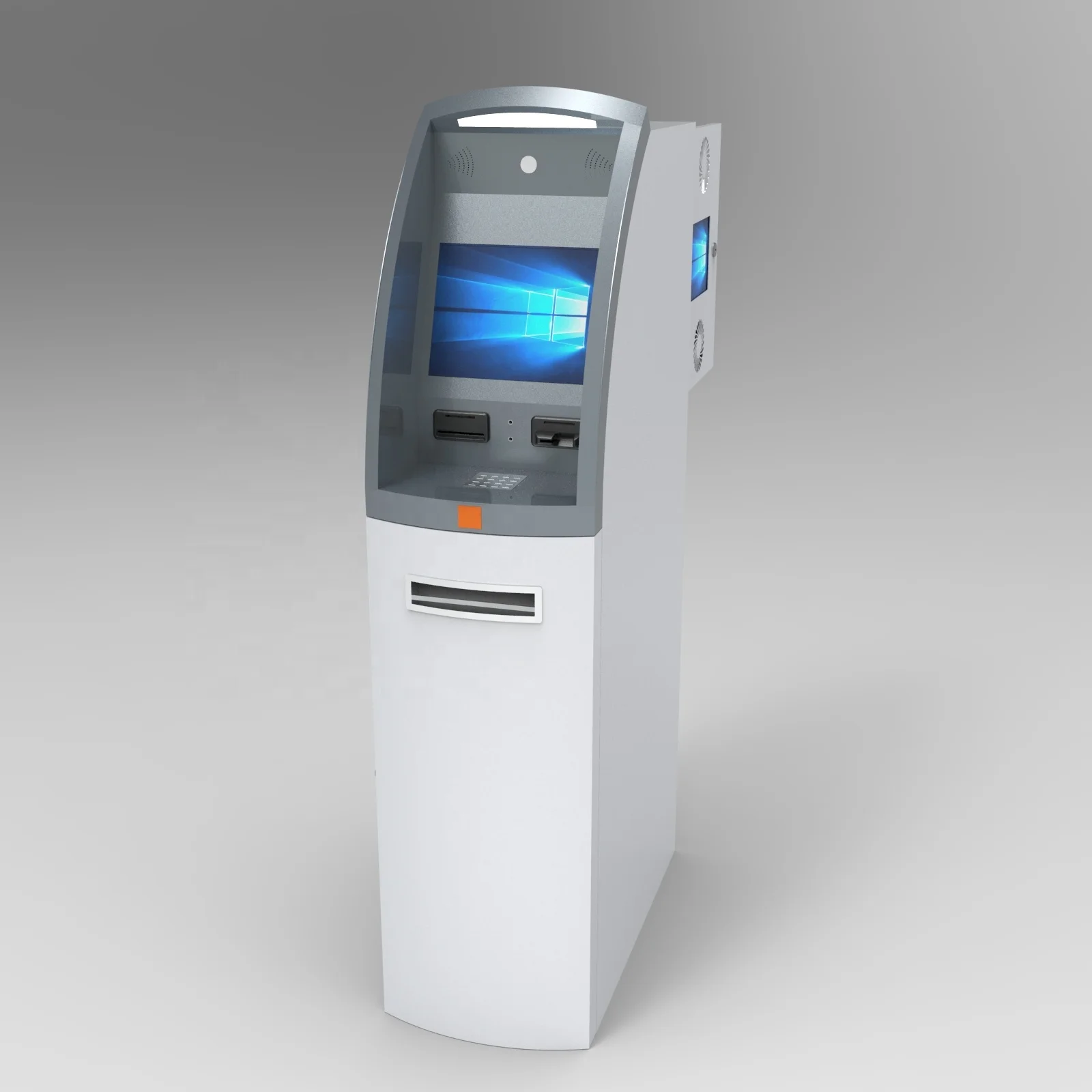 New large cassettes(12000 notes) dual touchscreen ATM machine with 12mm Q345 safe and dual color journal dual printer