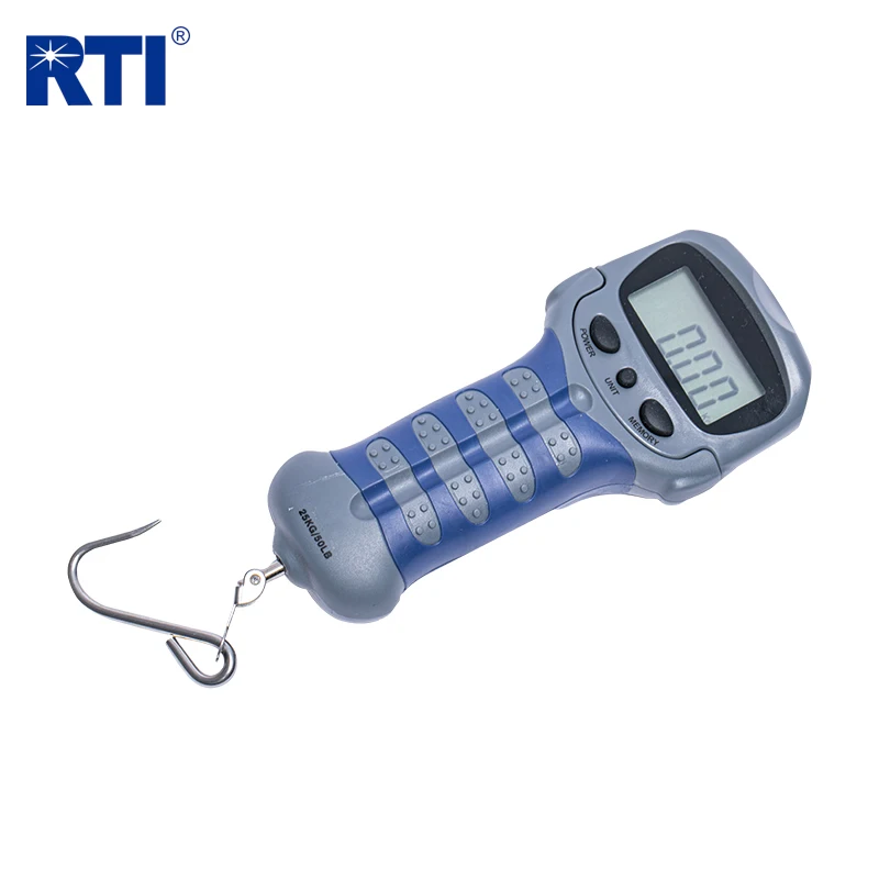 Portable LCD Display 25kg/50lb Digital Hanging Scale With Hooks