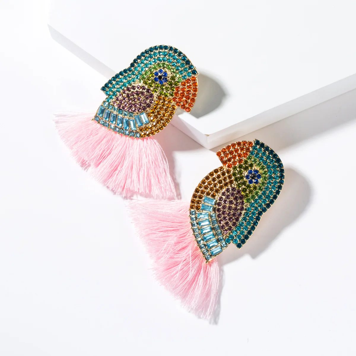 african twisted handmade korean long colorful dangling fringe tassel pendientes flecos fashion earrings fringe