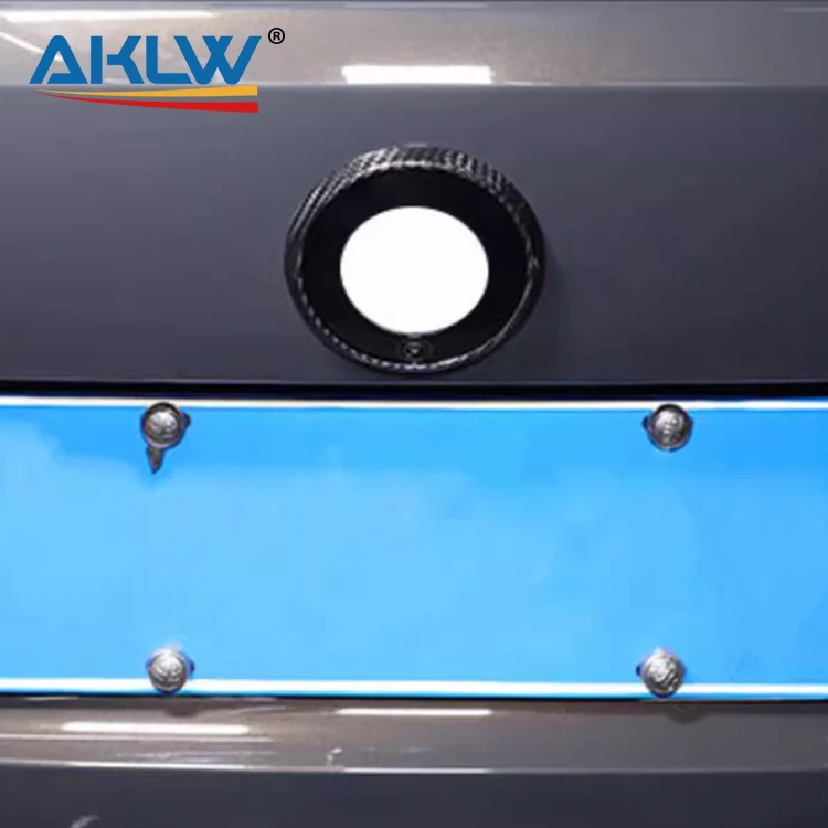 For BMW 4 Series G22 G23 G26 2021-2023 Trunk Logo Panel Decorative Frame Cover Real Carbon Fiber Car Exterior Accessories