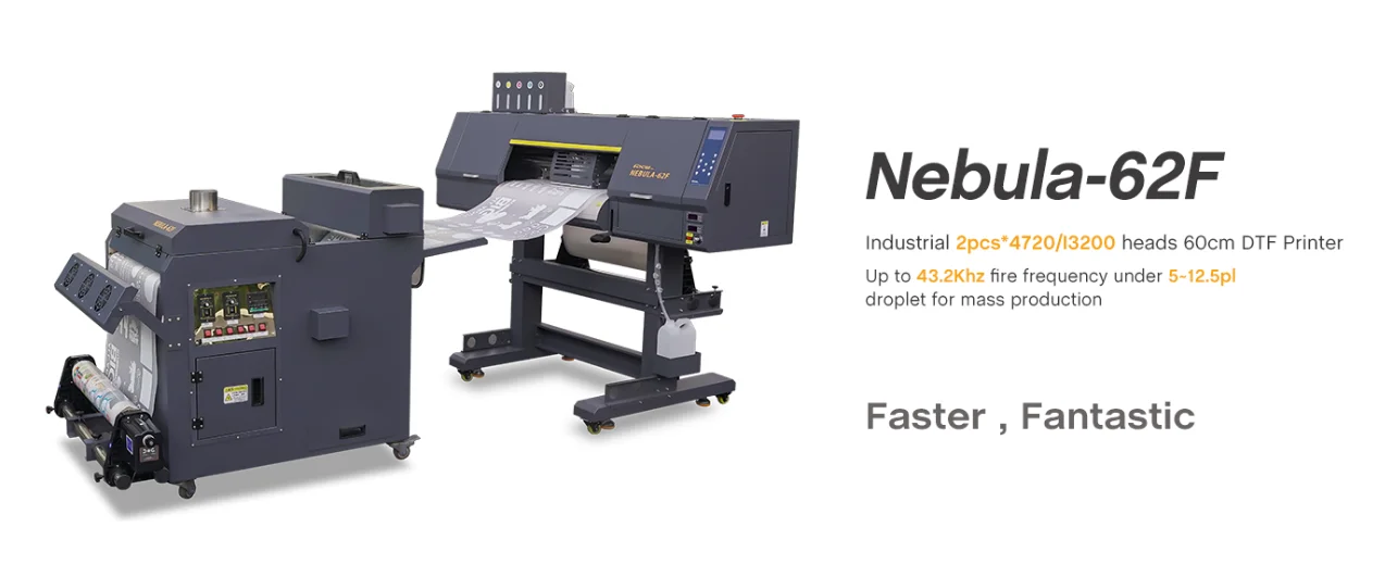Насадки для принтера Focus Nebula 62F DTF чернила Dtf ПЭТ-пленки печатная машина футболок дешевые струйные принтеры мотор текстильный материал 600 мм
