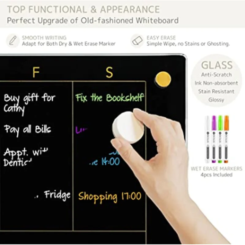 Luxury Weekly Wall Calendar Acrylic Personalized Acryl Sheet Desk Stand Perpetual Calendar