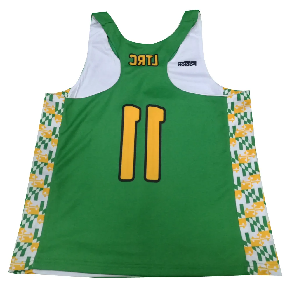 Custom  Ladies cut racerback lacrosse reversible jerseys sublimation 100% polyester lacrosse pinnies