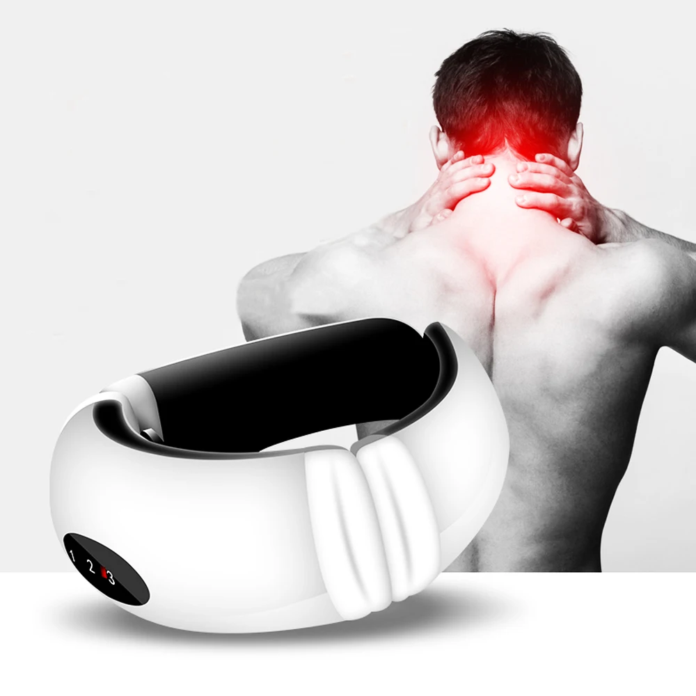 
3d 4d electric knock 3 layer adjustable neck massage pillow neck massager 