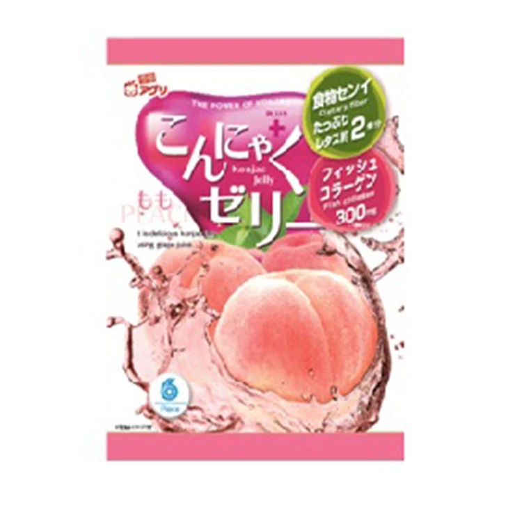 
Japan traditional taste pop soft jelly ball candy with peach flavor 