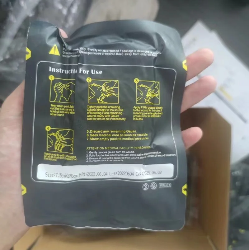 IRONDONKEY Wholesale  Tactical Survival Bag Outdoor Emergency Mountaineering Aseptic Compressed Hemostatic Gauze