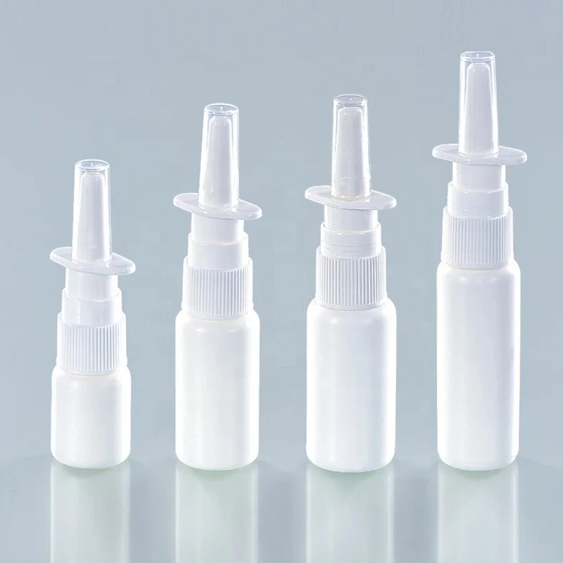Direct sales 10ml 15ml 30ml 50ml white nasal spray plastic bottle