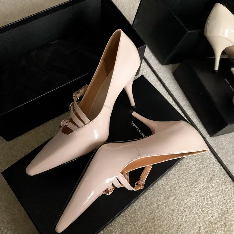 XINZI RAIN High Quality Ladies Heel Pump Shoes Logo Custom Elegant Red Patent Leather 7/9cm Women Stiletto High Heels