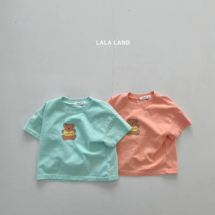 
Summer new baby bear suit baby cartoon printing suit summer baby clothes 