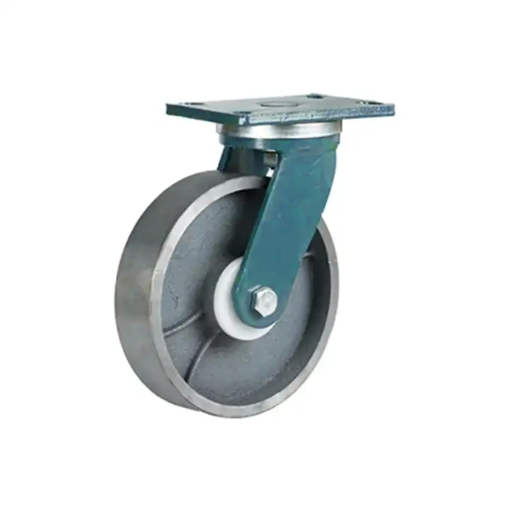 Densen Customized sand casting 6 Inch Heavy Duty Caster Wheel,Cast Iron Pu Caster Wheel