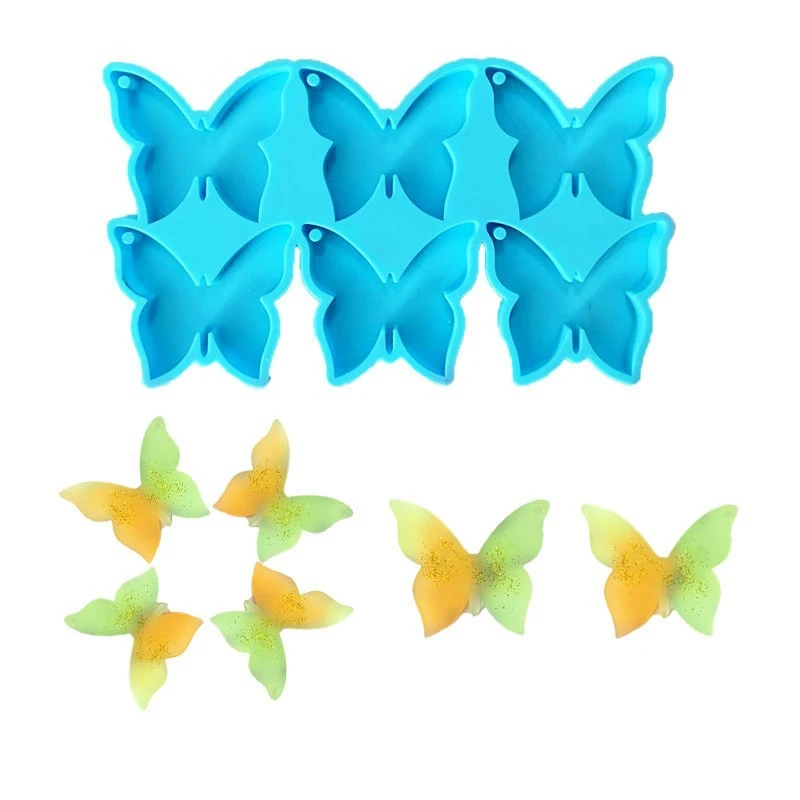M35 DIY Jewelry Casting Silicone Keychain Mold Craft  Epoxy resin pendant Mold Butterfly Silicone earring mold