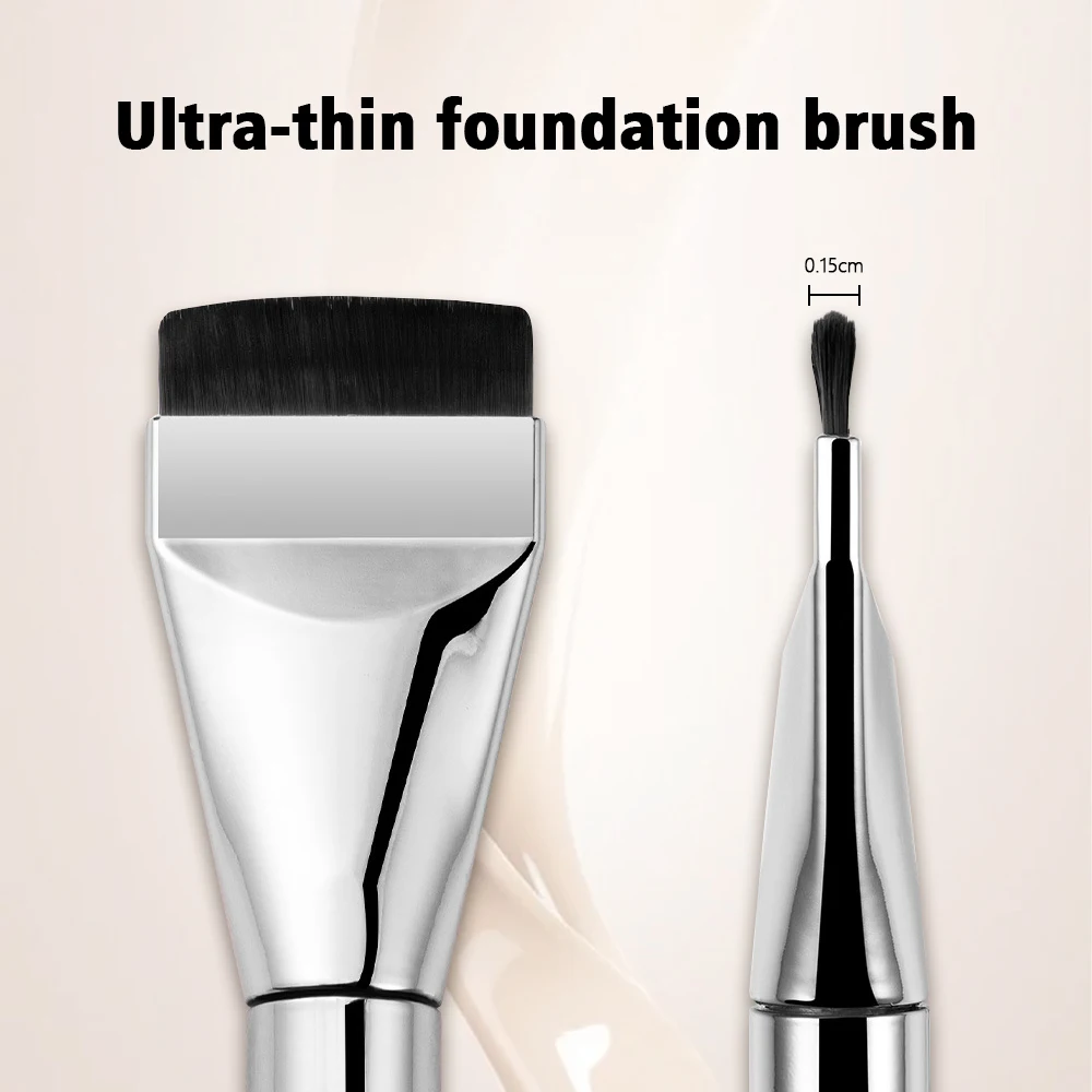 Custom Silver Mask Foundation Liquid Makeup Brush  brushes aluminum Nylon  for Face & Concealer Application foundation brush