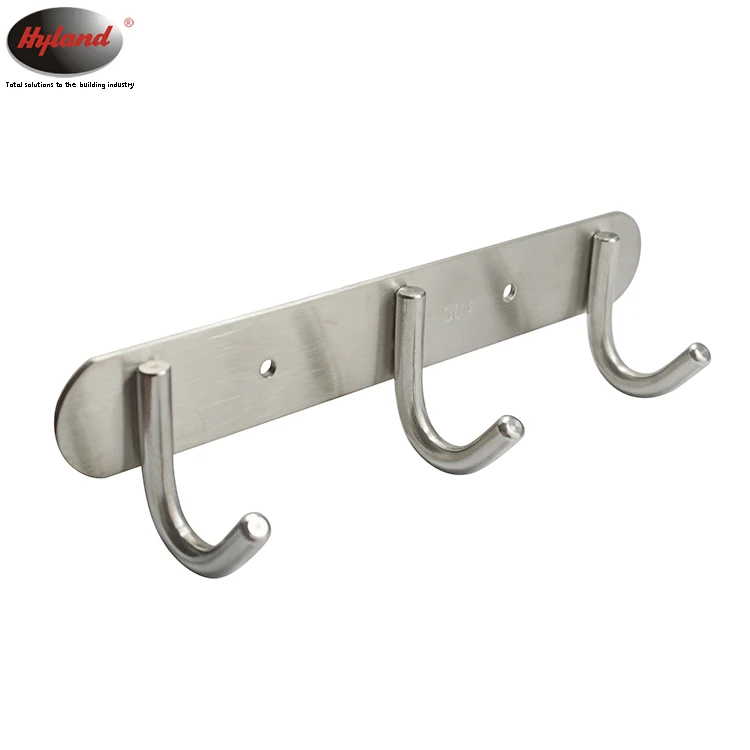 Настенный комплект крючков для халата Hyland OEM Крючки из нержавеющей стали ванной/кухни Ширина пластины 30 мм толщина 2