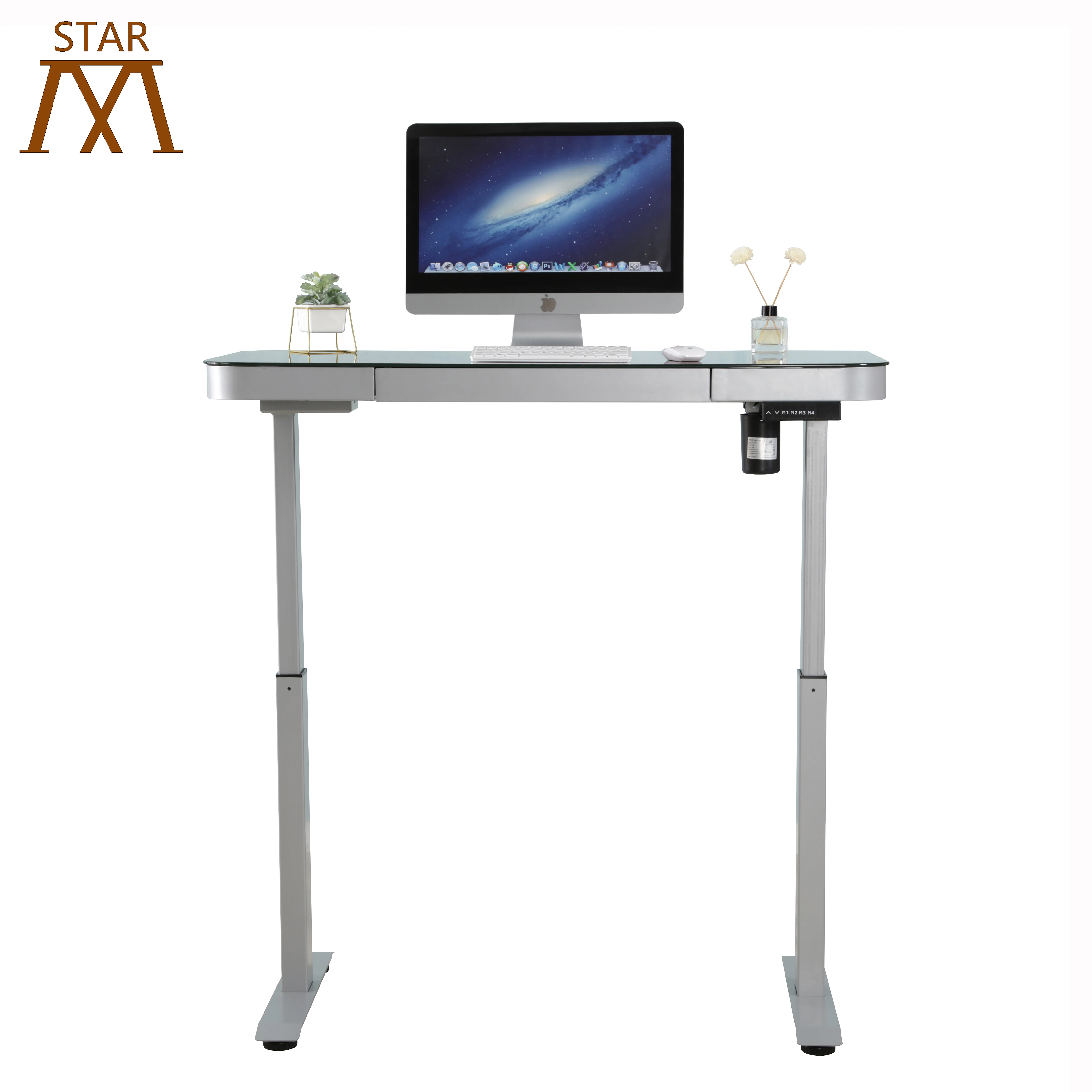 Mstar single motor electric sit to stand modern office desk manufacturer for office furniture height adjustable